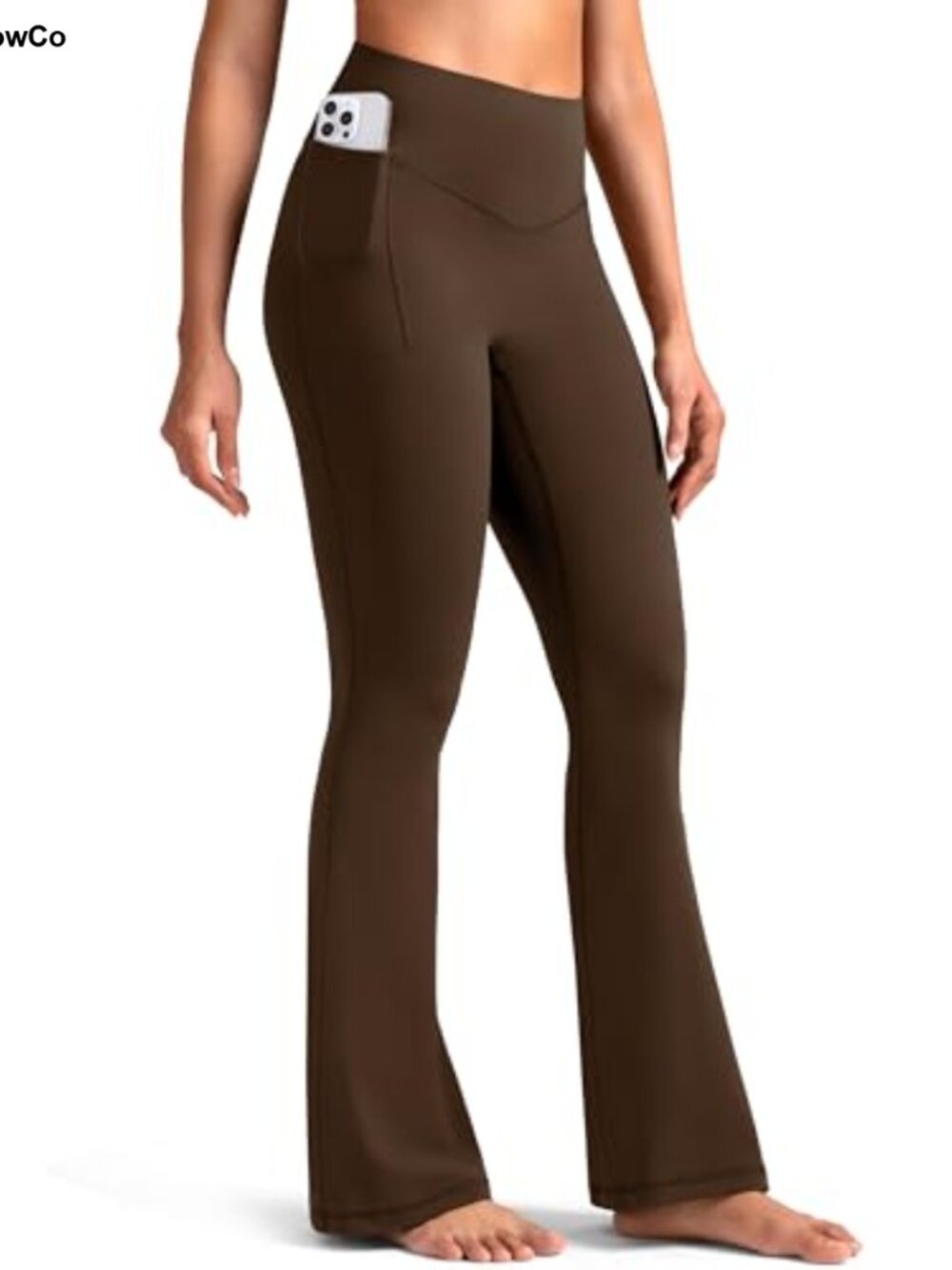 Colorfulkoala Dreamlux No Front Seam Flare Leggings with Pockets